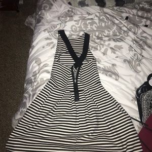Black and White Striped Dress